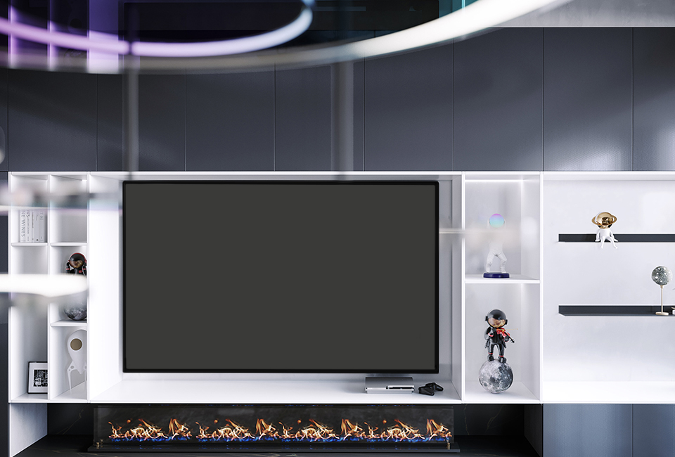 32" display prop, mock bedroom TV, compact dummy TV.